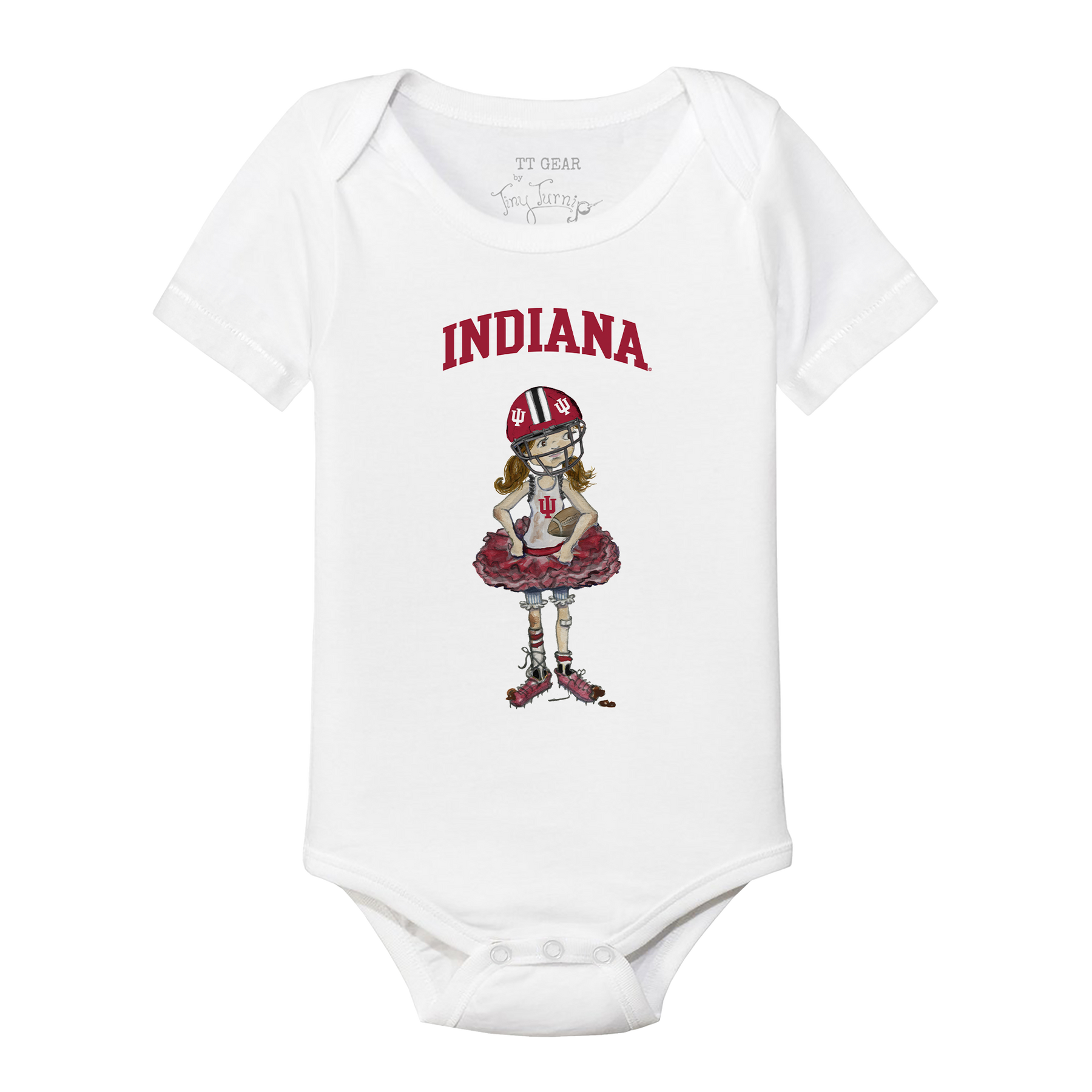 Indiana Hoosiers Babes Short Sleeve Snapper
