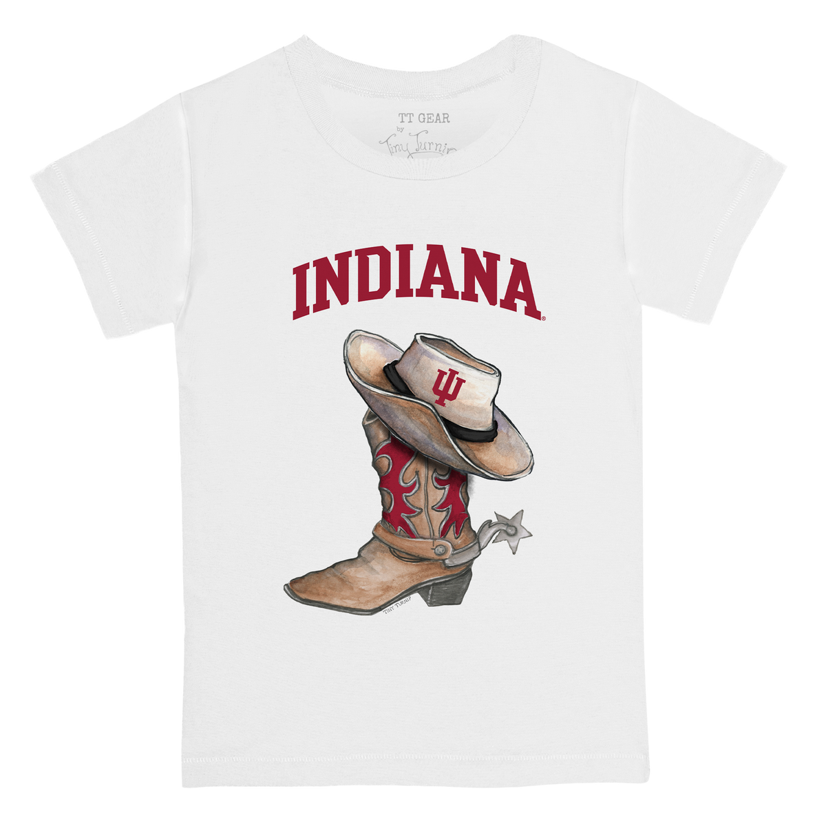 Indiana Hoosiers Cowboy Boot Kid's Tee Shirt