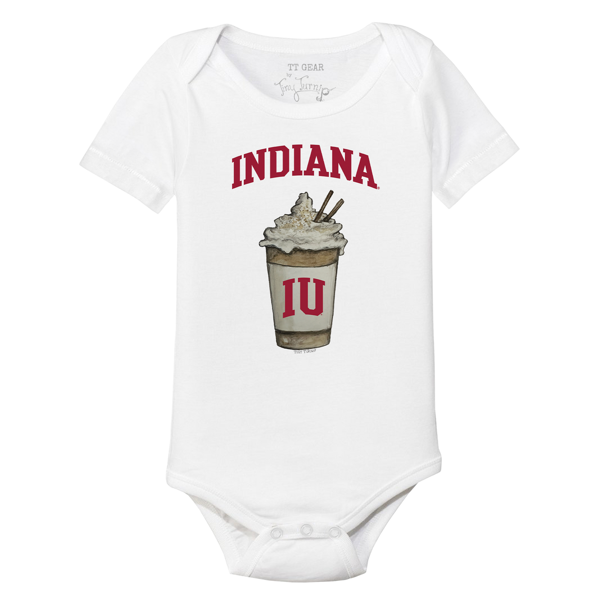 Indiana Hoosiers Latte Short Sleeve Snapper