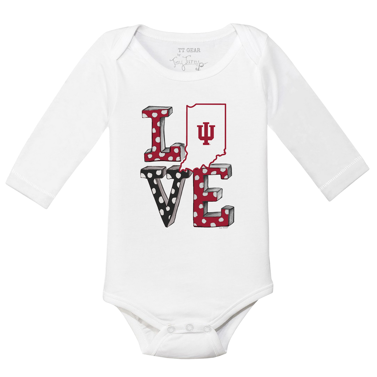 Indiana Hoosiers LOVE Long-Sleeve Snapper