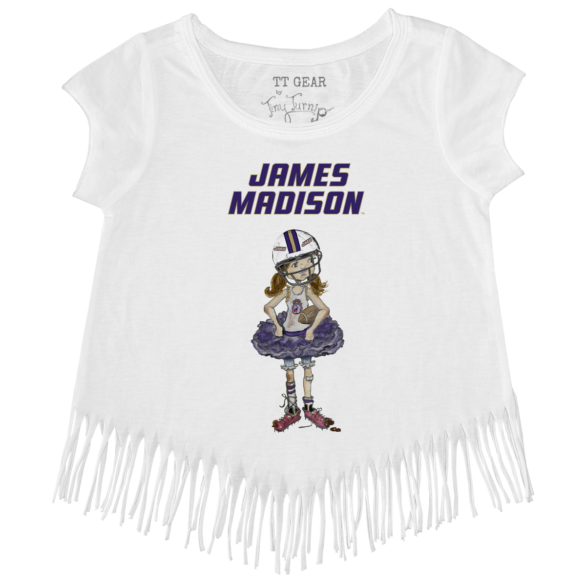 James Madison Dukes Babes Fringe Tee