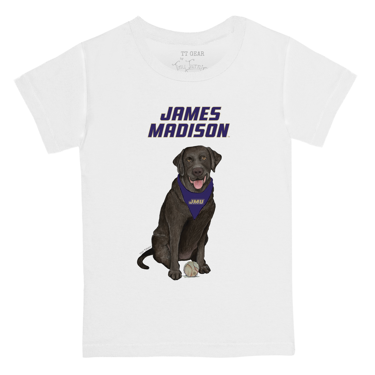 James Madison Dukes Black Labrador Retriever Kid's Tee Shirt