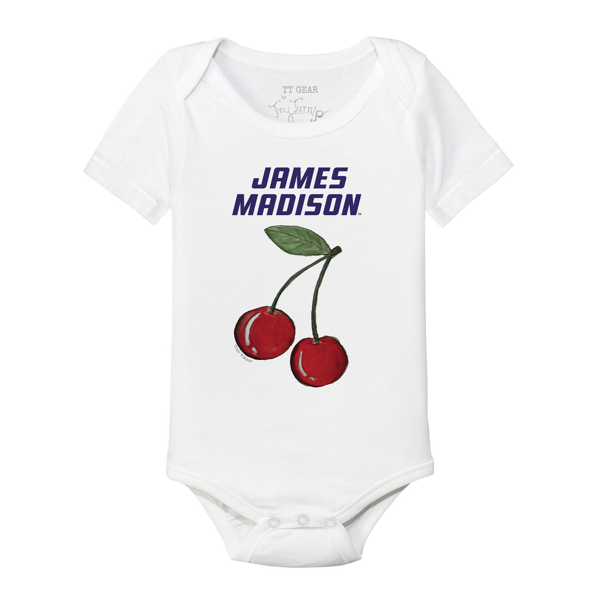 James Madison Dukes Cherry Short Sleeve Snapper