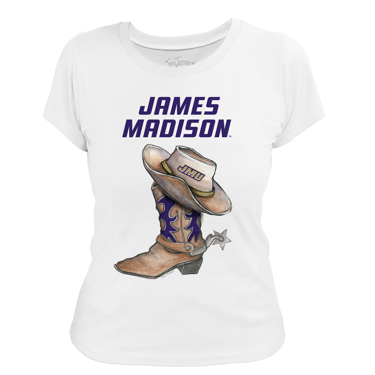 James Madison Dukes Cowboy Boot Women's Tee Shirt