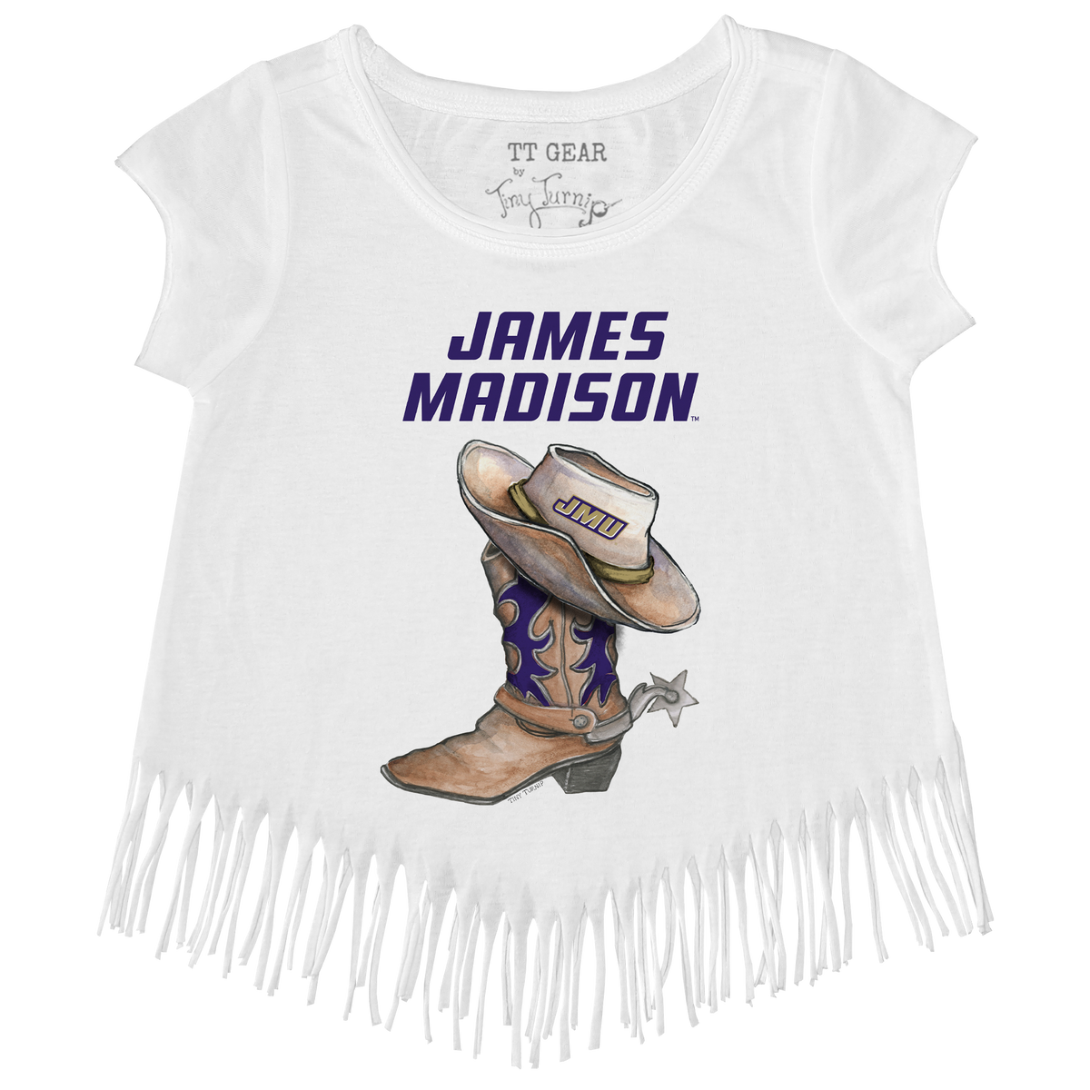 James Madison Dukes Cowboy Boot Fringe Tee