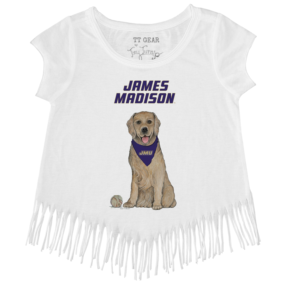 James Madison Dukes Golden Retriever Fringe Tee