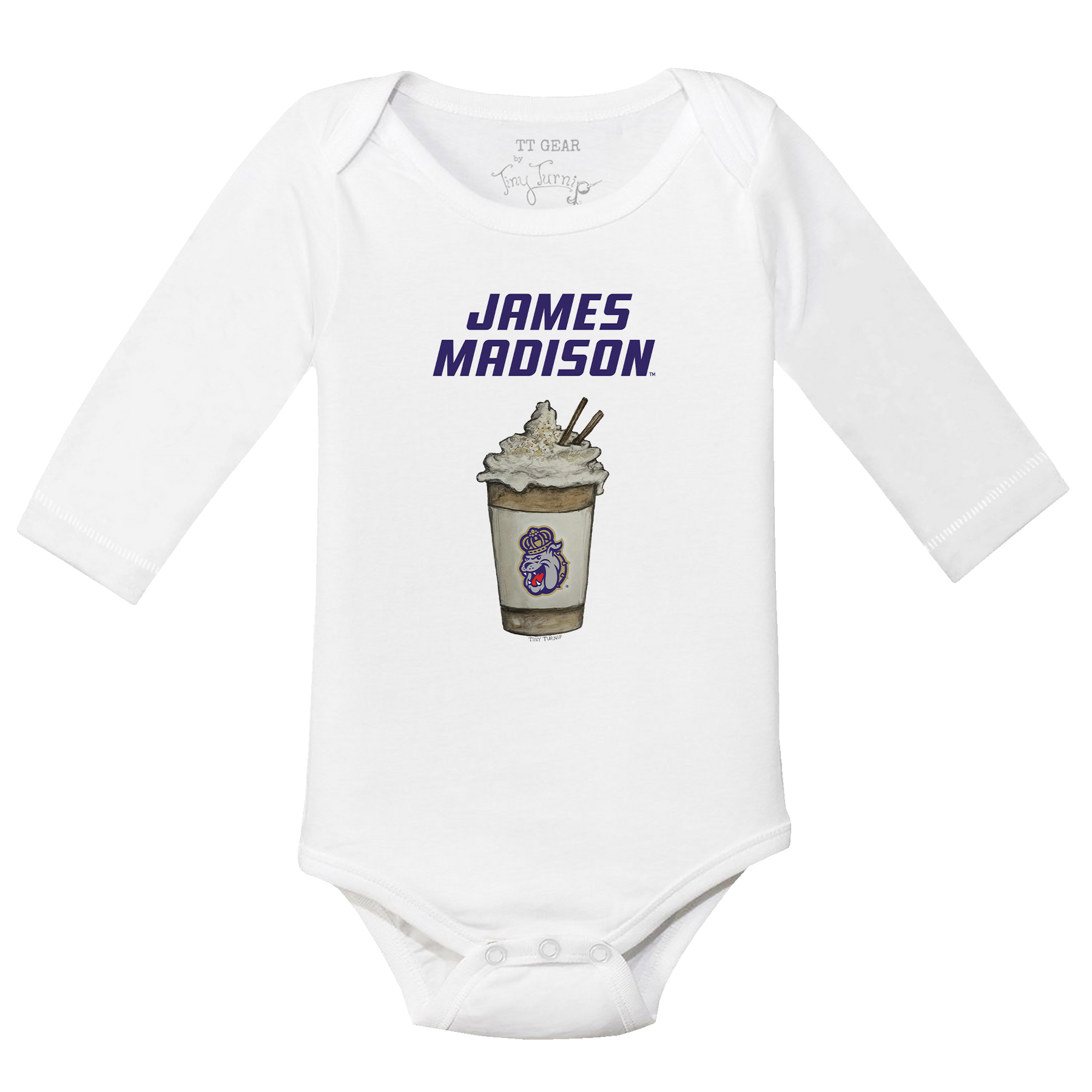 James Madison Dukes Latte Long-Sleeve Snapper
