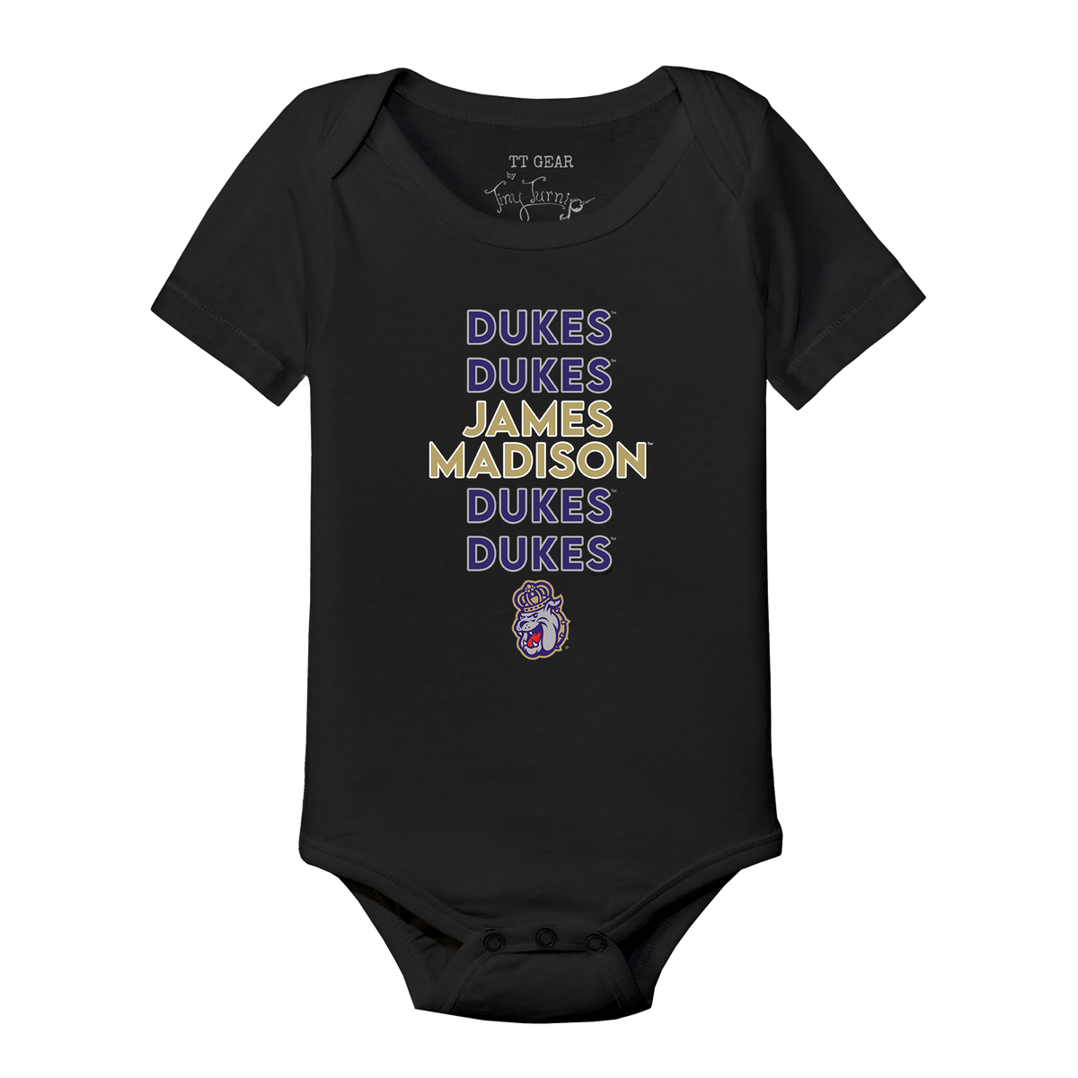 James Madison Dukes Stacked Short Sleeve Snapper