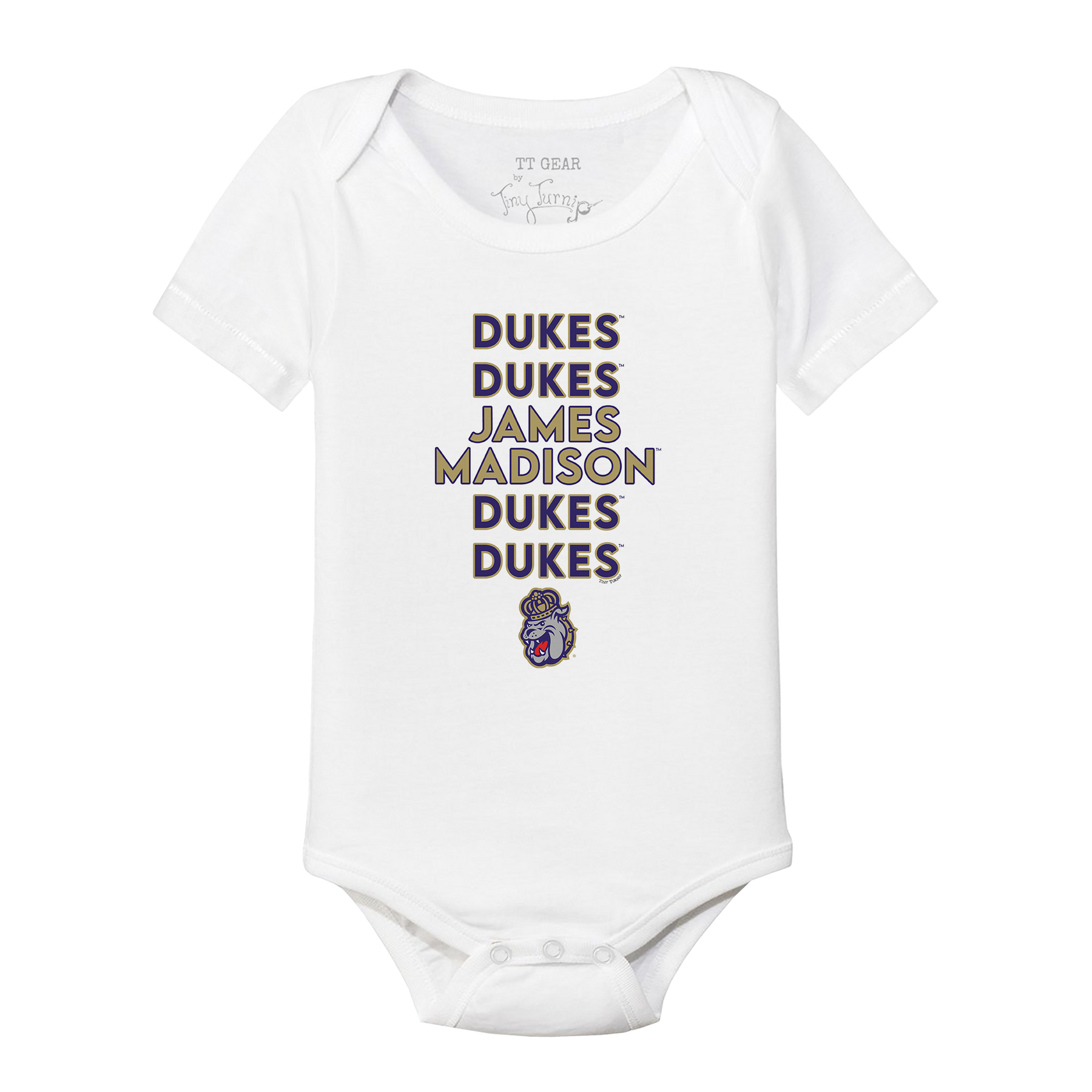 James Madison Dukes Stacked Short Sleeve Snapper