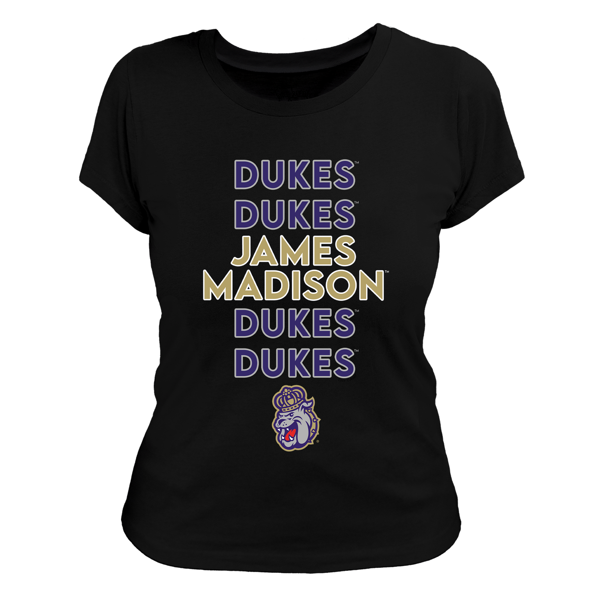 James Madison Dukes Stacked Women's Tee Shirt