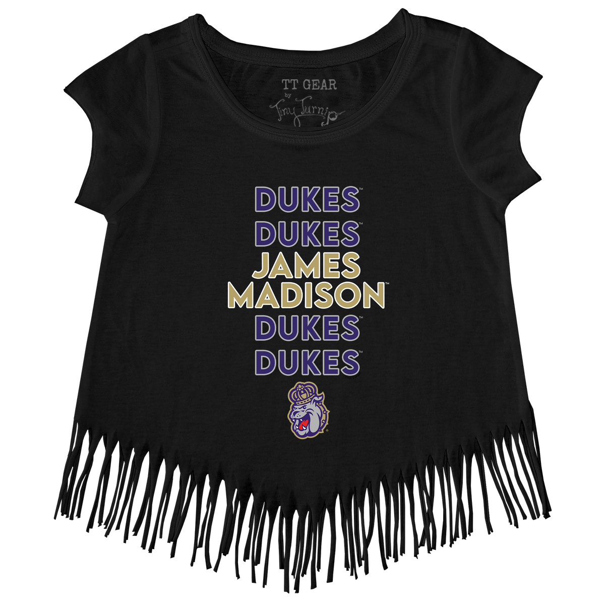 James Madison Dukes Stacked Fringe Tee