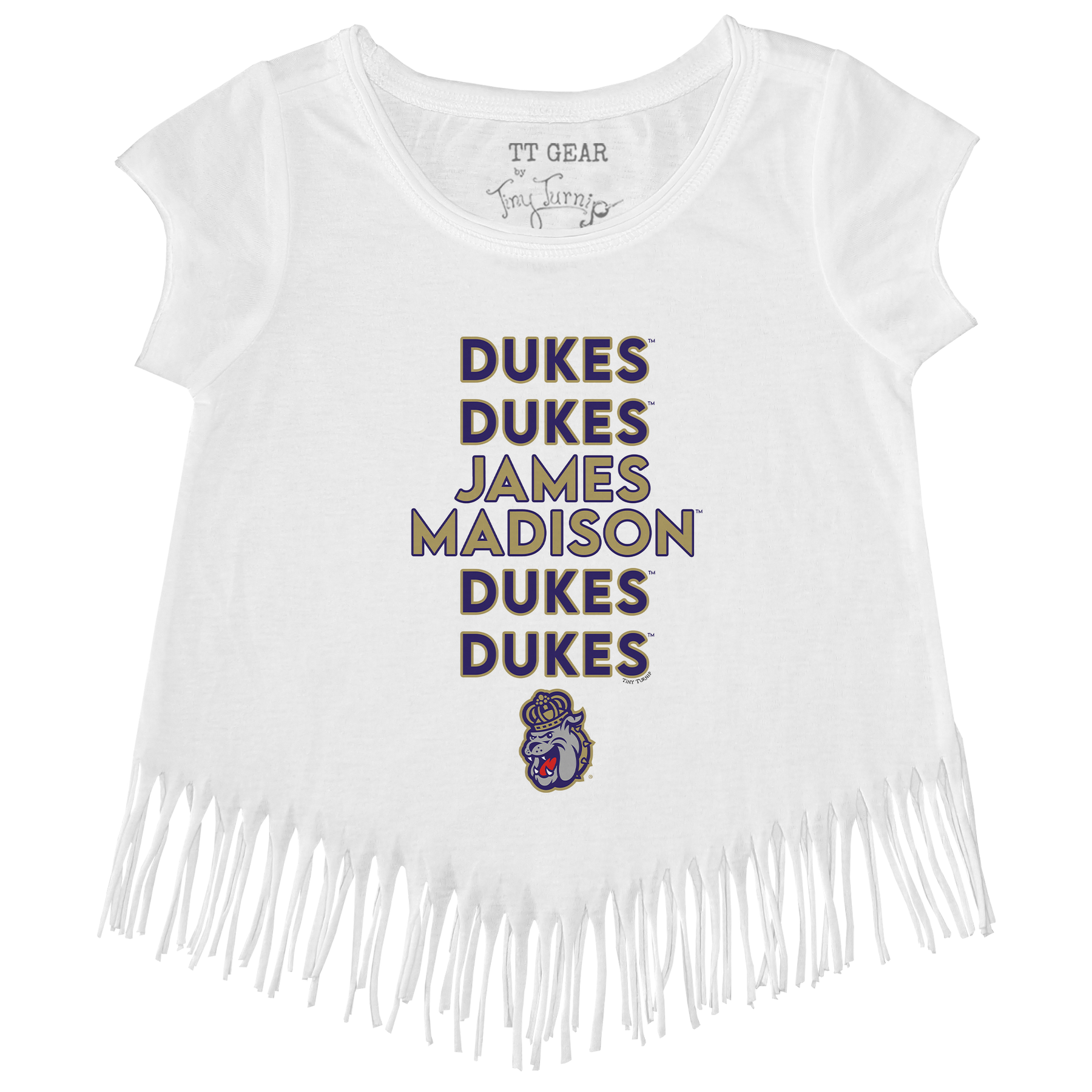 James Madison Dukes Stacked Fringe Tee