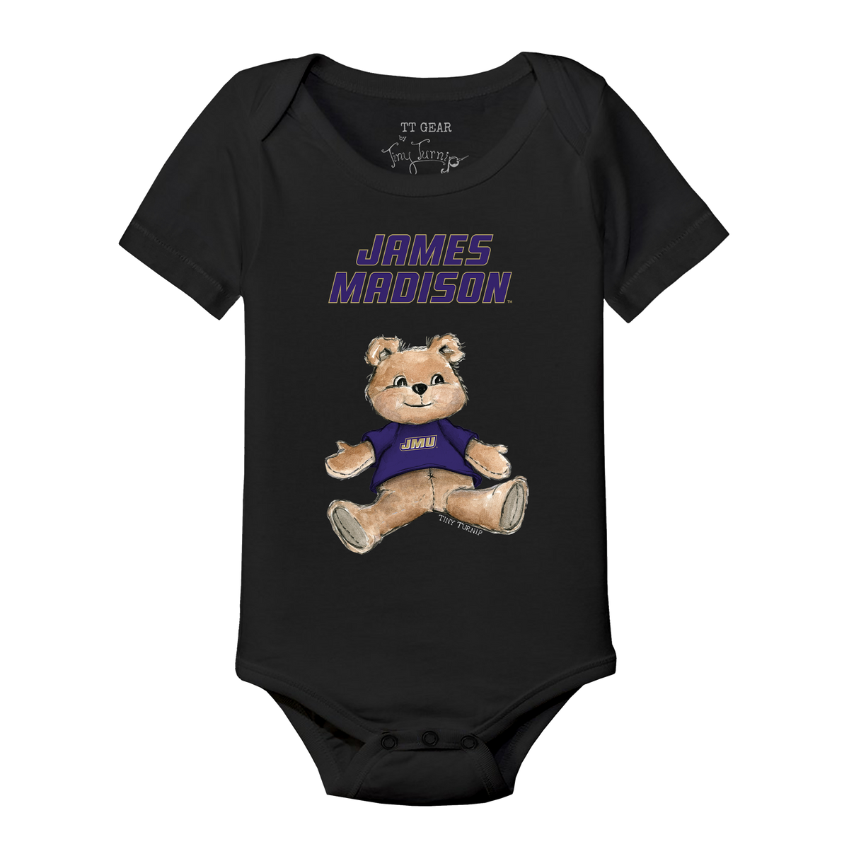 James Madison Dukes Teddy Short Sleeve Snapper