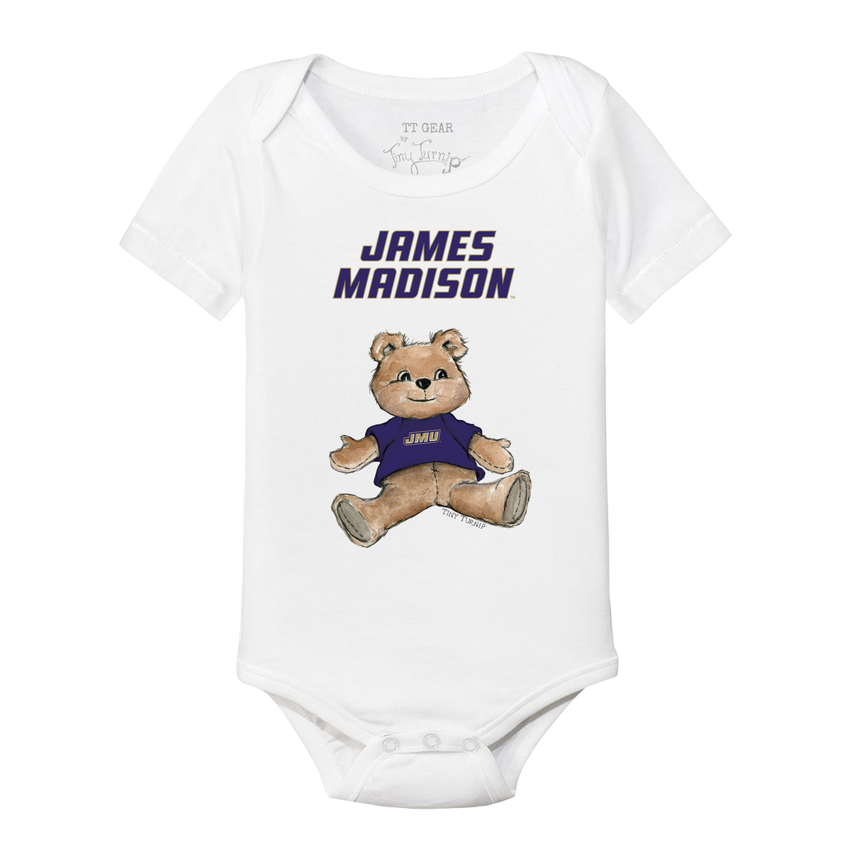 James Madison Dukes Teddy Short Sleeve Snapper