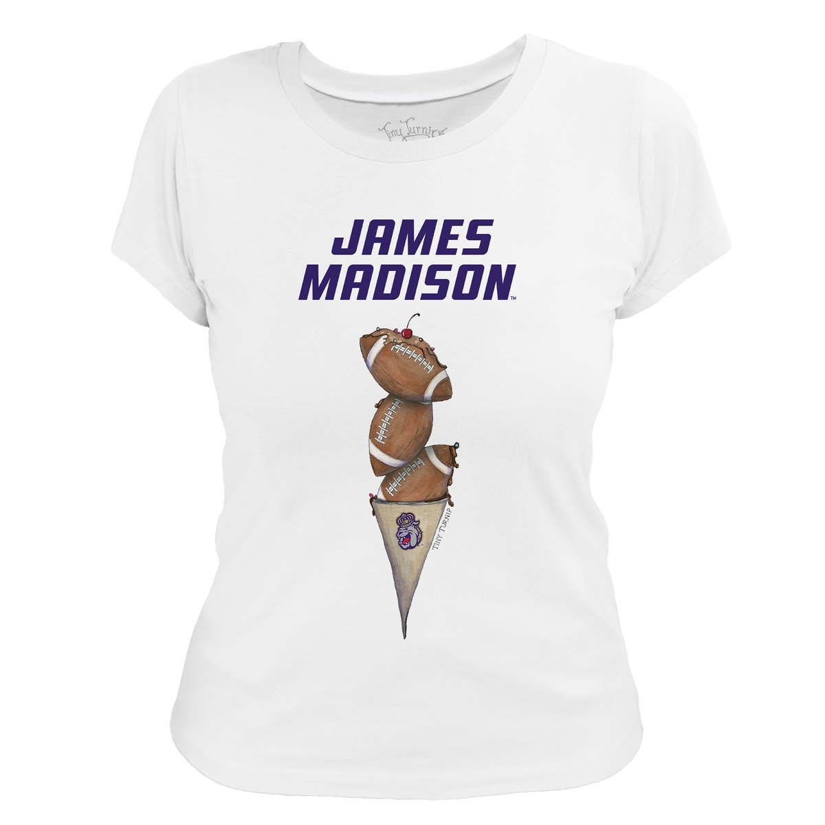 James Madison Dukes Football Triple Scoop Women's Tee Shirt