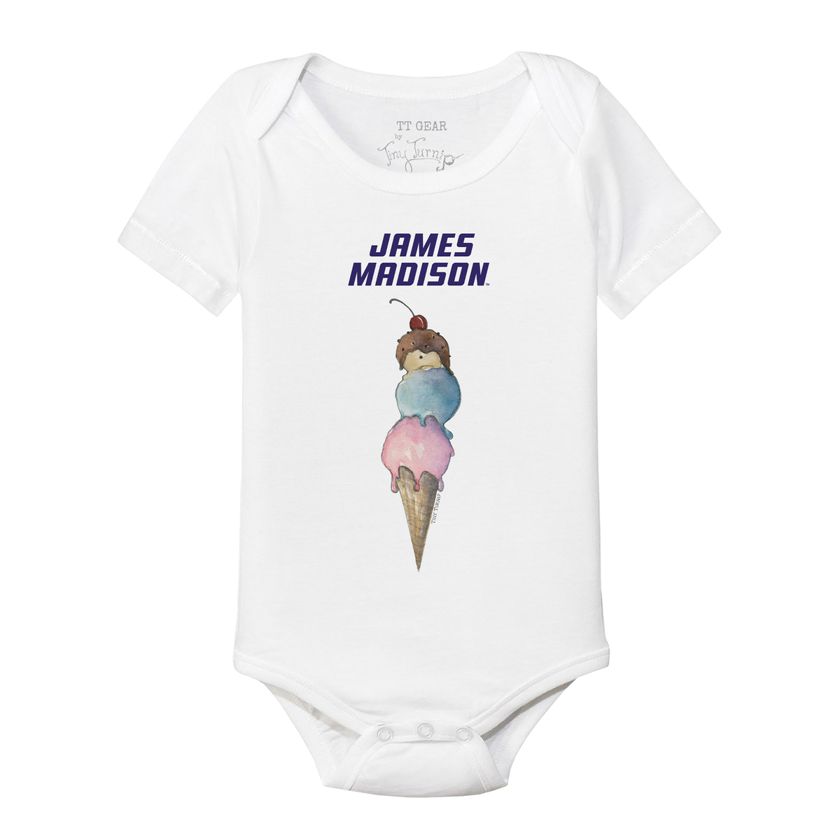 James Madison Dukes Triple Scoop Short Sleeve Snapper