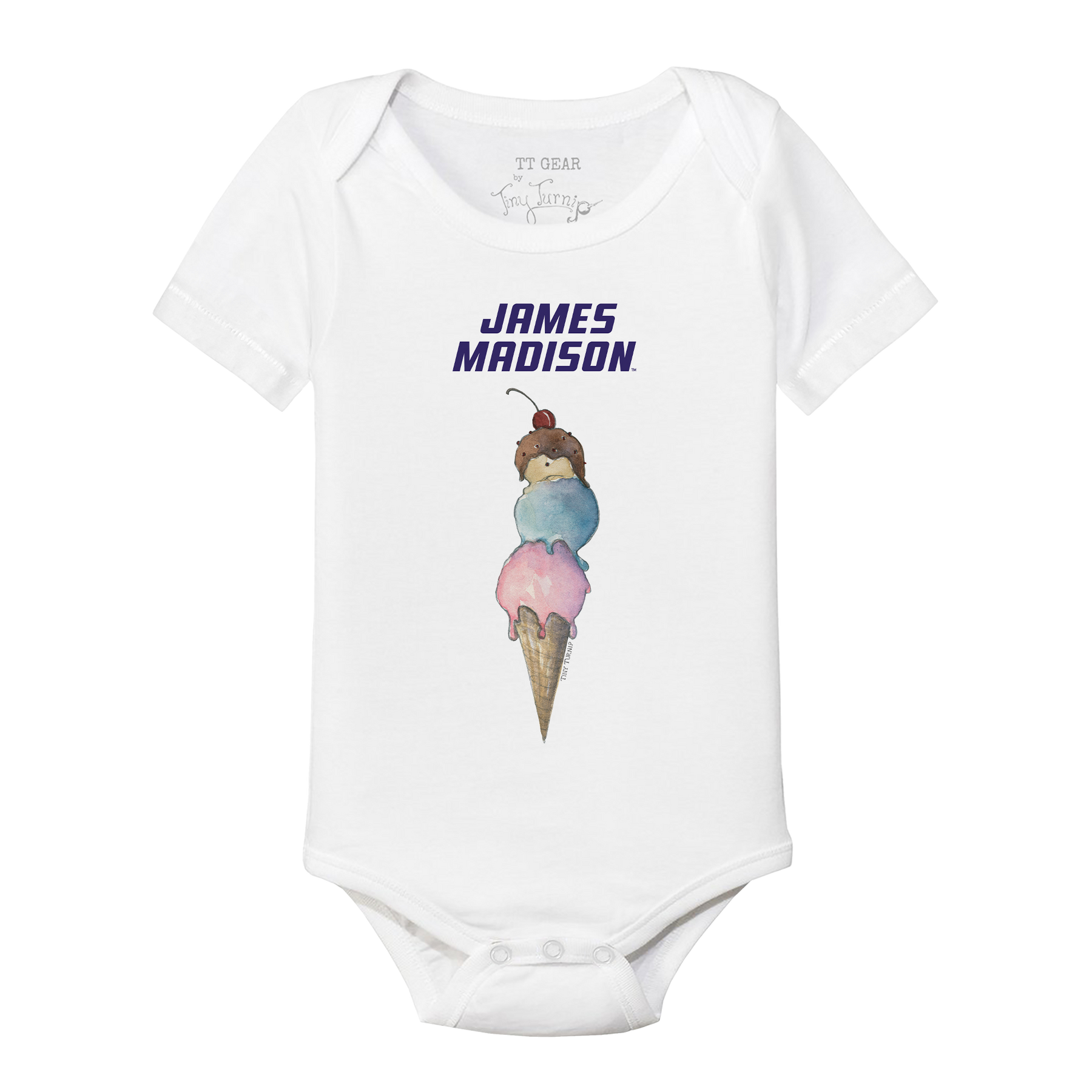 James Madison Dukes Triple Scoop Short Sleeve Snapper