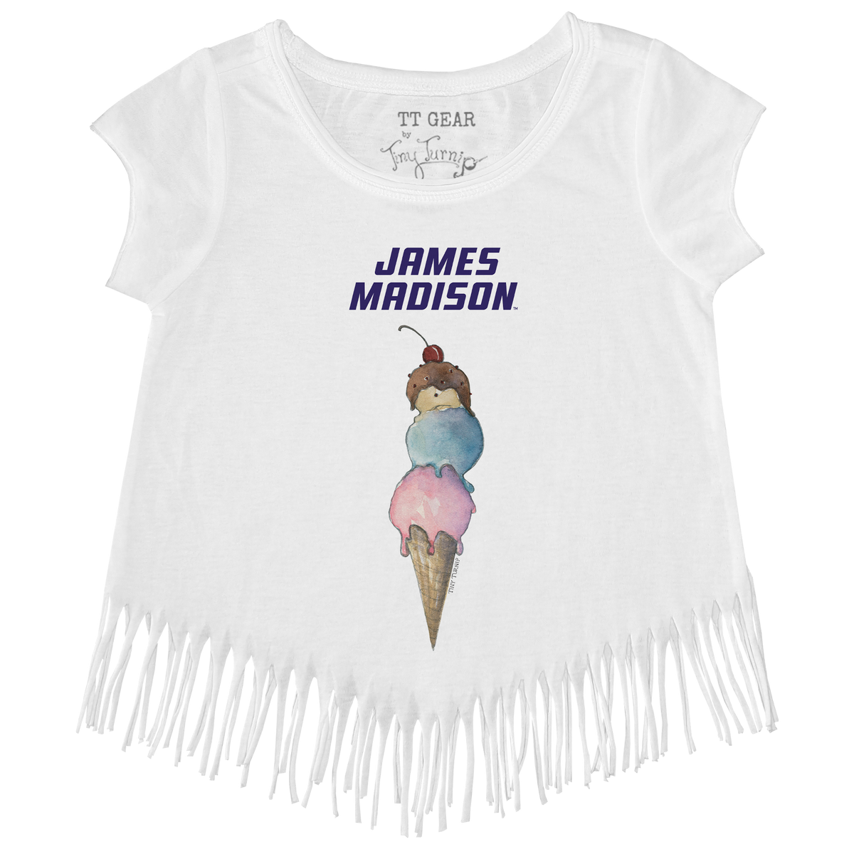 James Madison Dukes Triple Scoop Fringe Tee