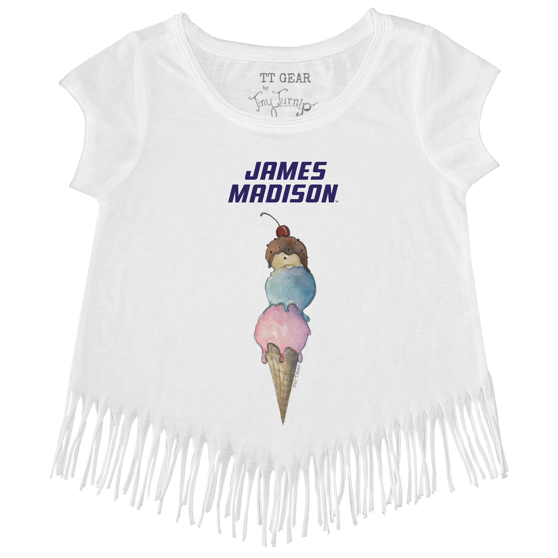 James Madison Dukes Triple Scoop Fringe Tee