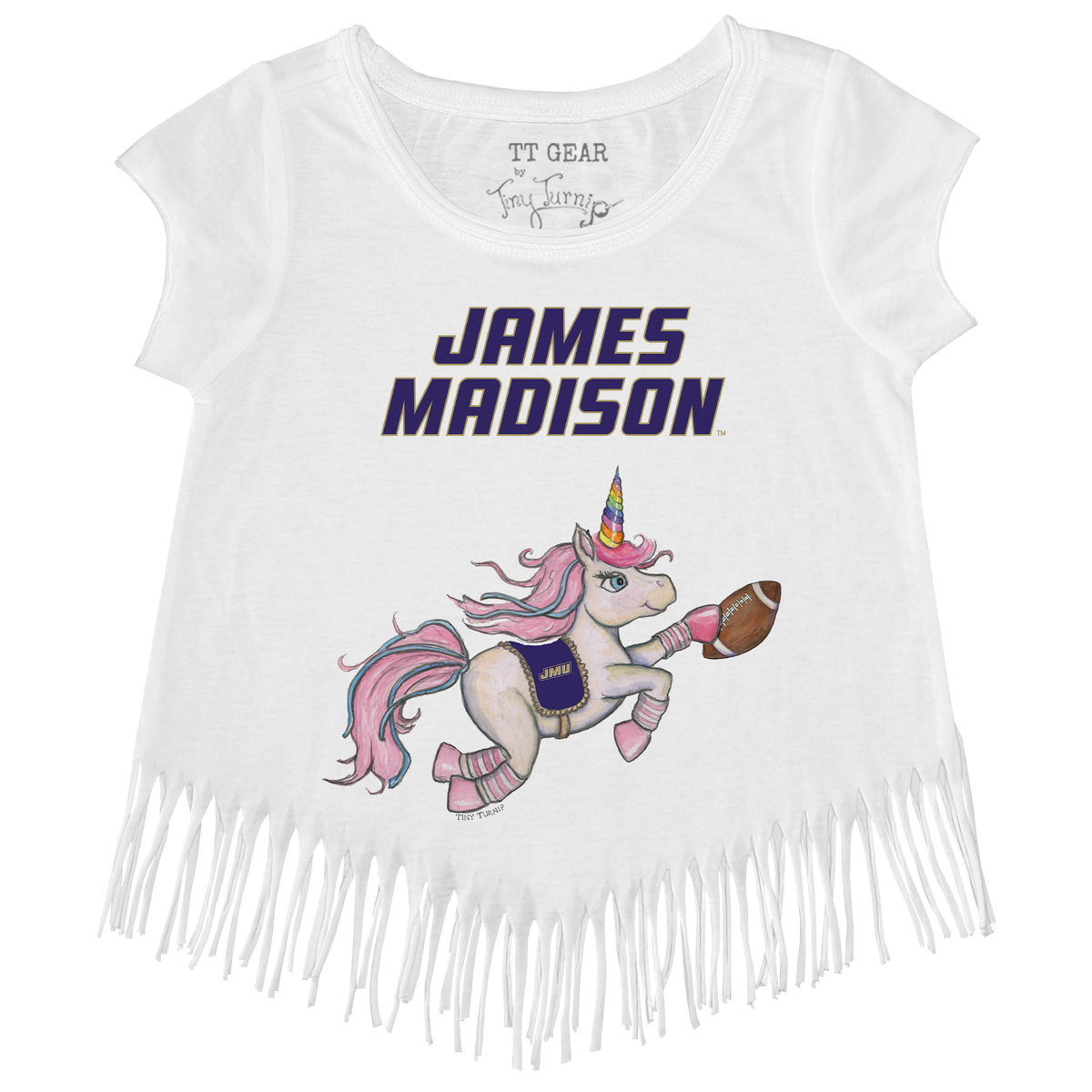 James Madison Dukes Unicorn Fringe Tee