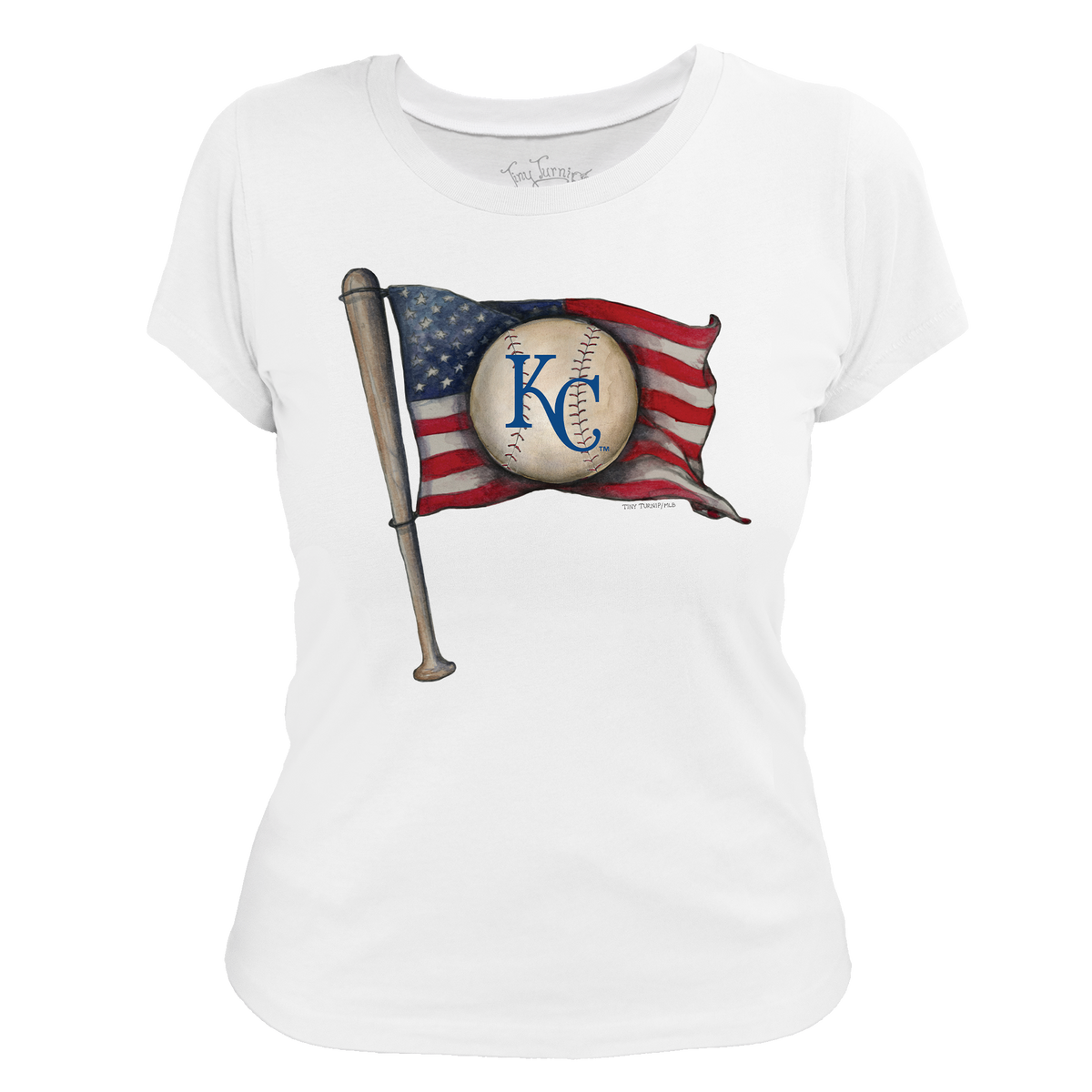 Kansas City Royals Baseball Flag Women's Tee Shirt
