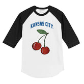 Kansas City Royals Cherry 3/4 Black Sleeve Raglan