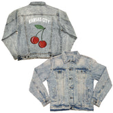 Kansas City Royals Cherry Boyfriend Denim Jacket