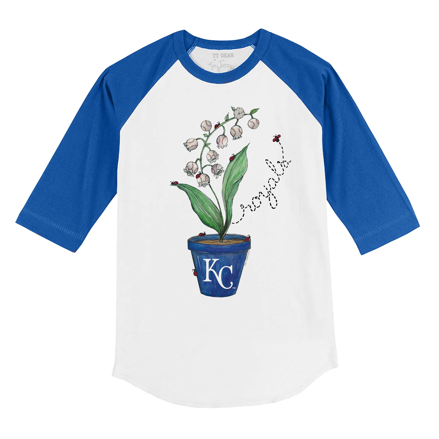 Kansas City Royals Ladybug 3/4 Royal Blue Sleeve Raglan