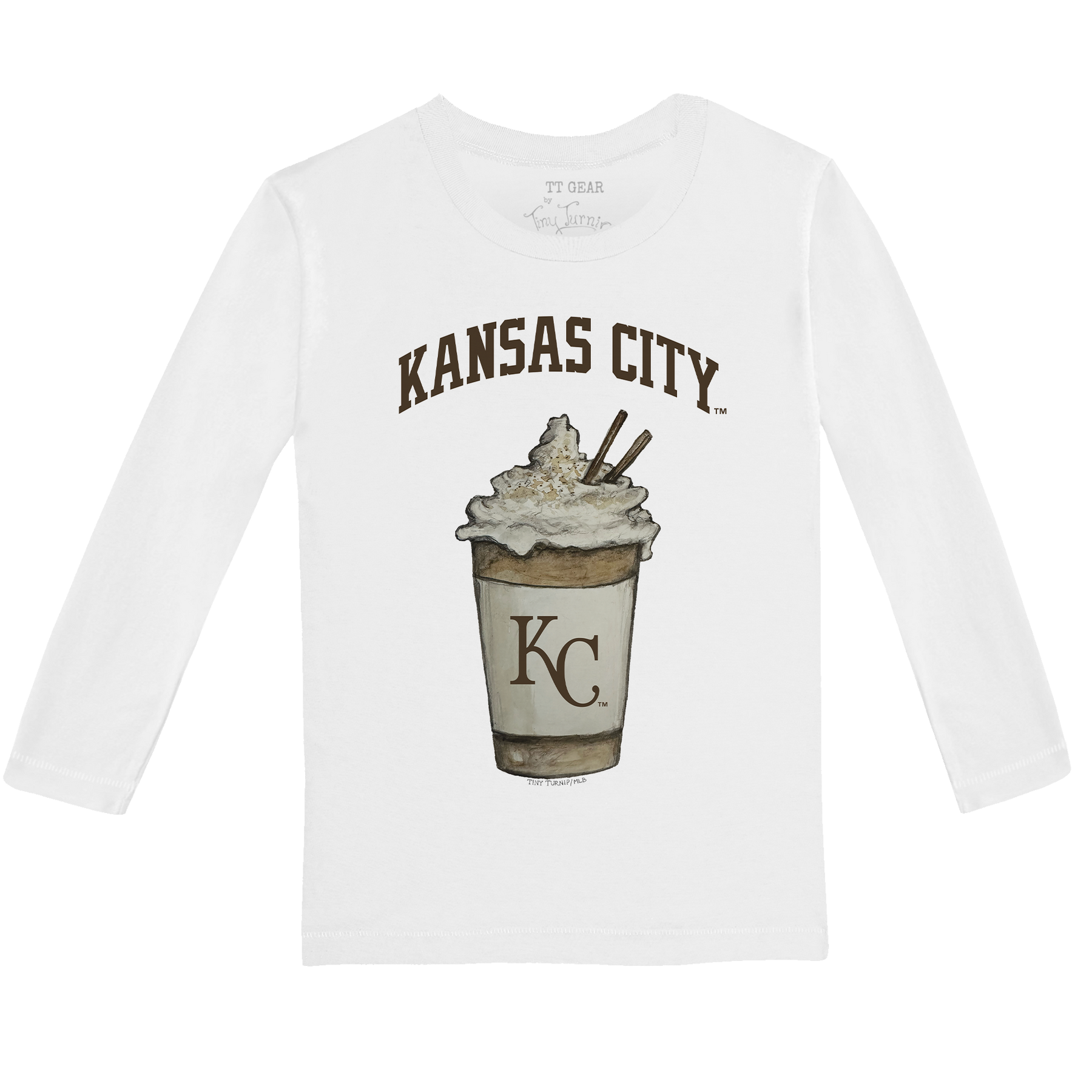 Kansas City Royals Latte Long-Sleeve Tee Shirt