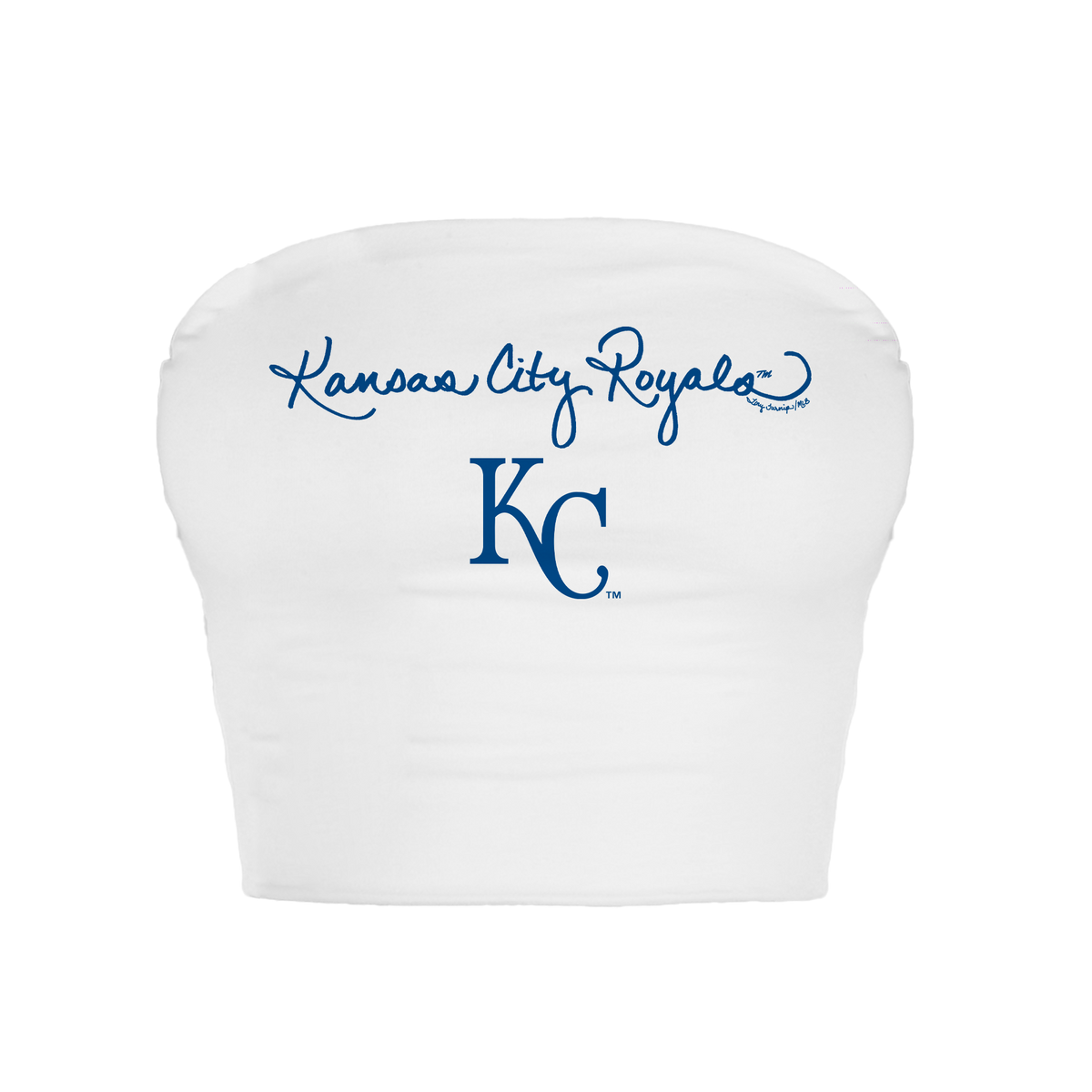 Kansas City Royals Logo Script Crop Tube Top