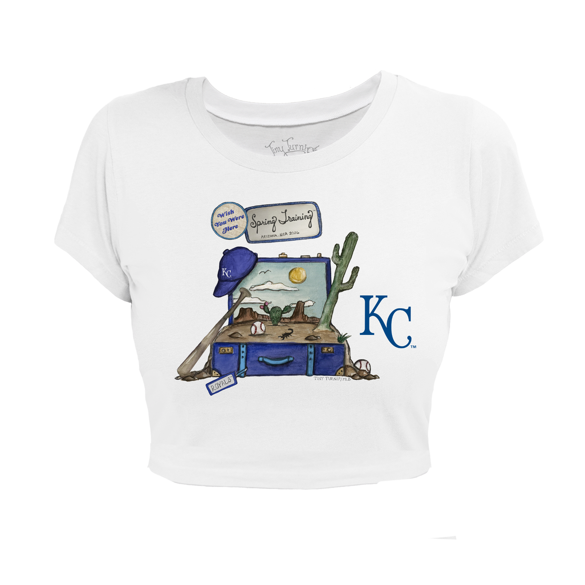 Kansas City Royals Spring Training 2026 Riley Crop Tee - Tiny Turnip