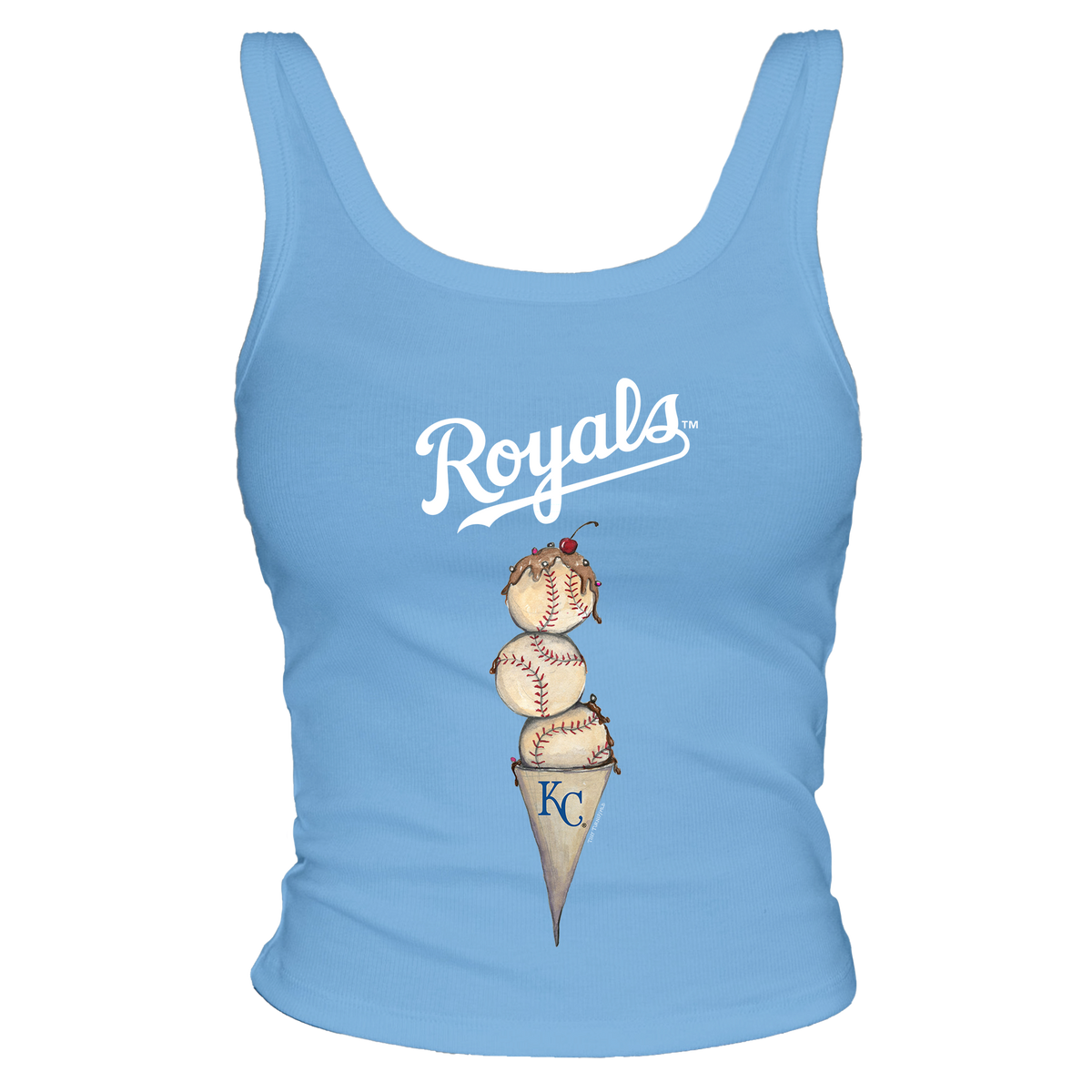 Kansas City Royals Triple Scoop Ribbed Tank - Tiny Turnip