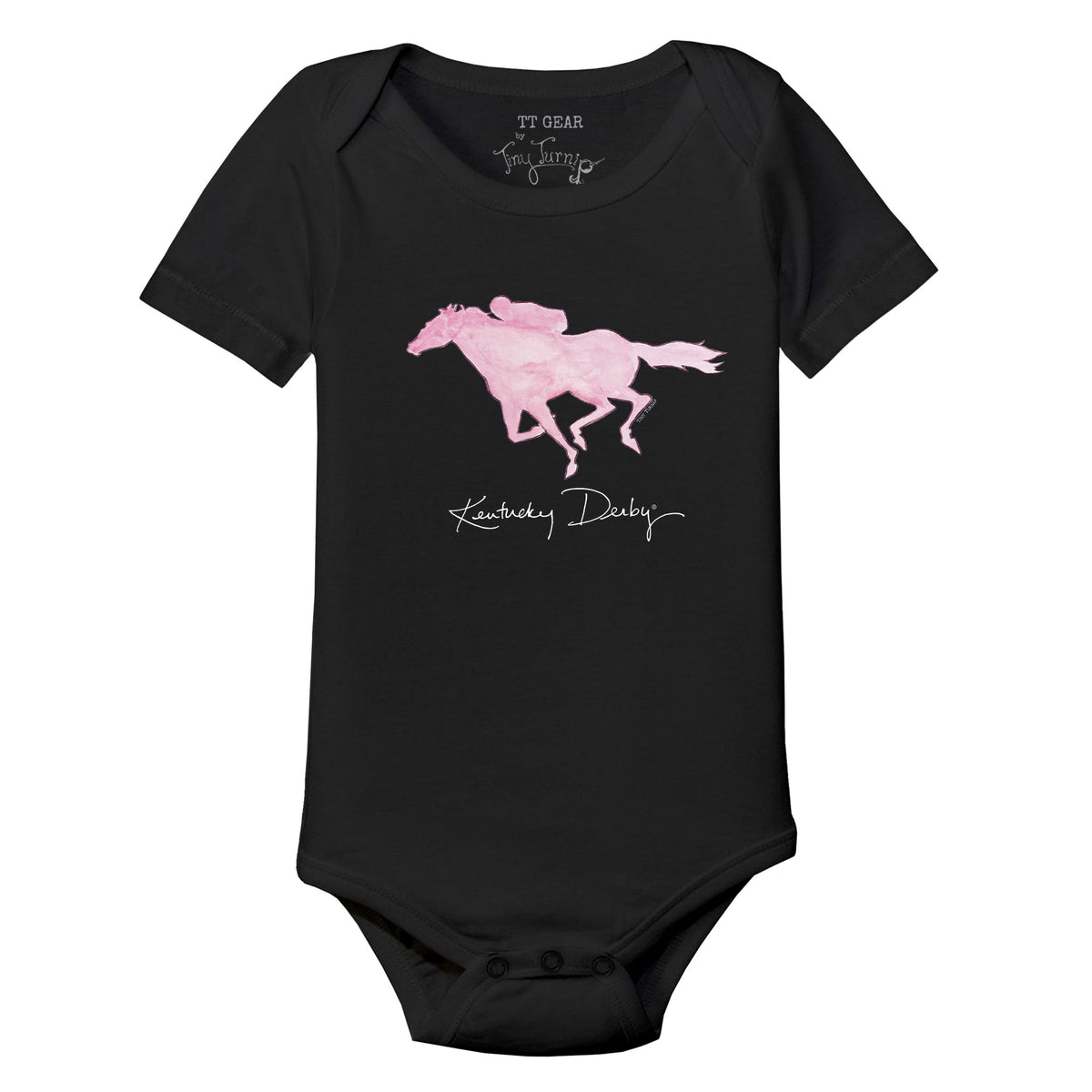 Kentucky Derby 2024 Pink Silhouette Short Sleeve Snapper