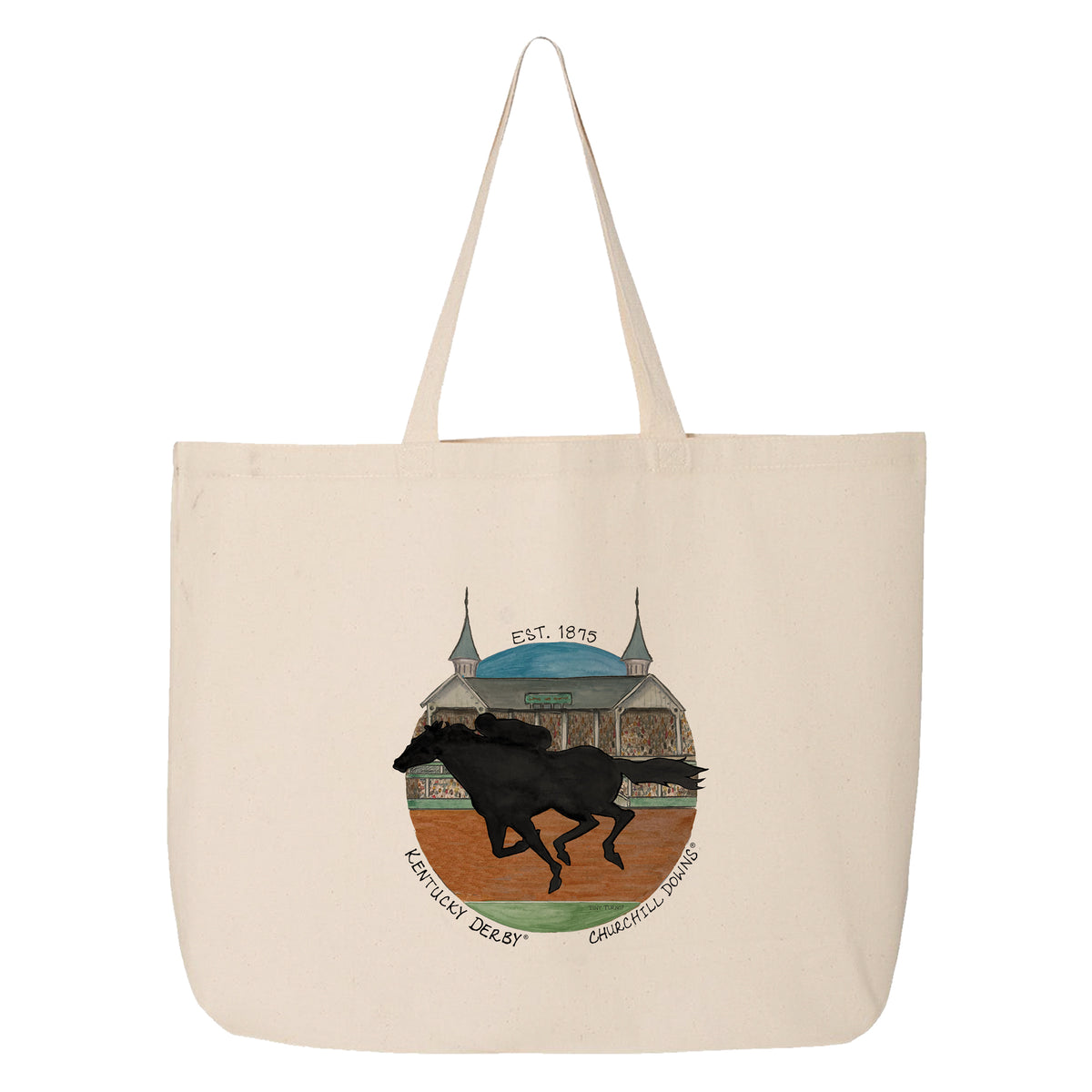 Kentucky Derby 2024 Towers Circle Canvas Tote Bag
