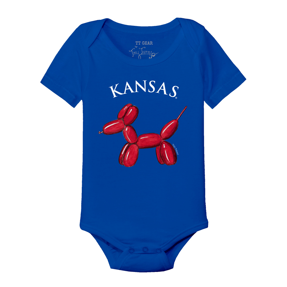 Kansas Jayhawks Balloon Dog Short Sleeve Snapper