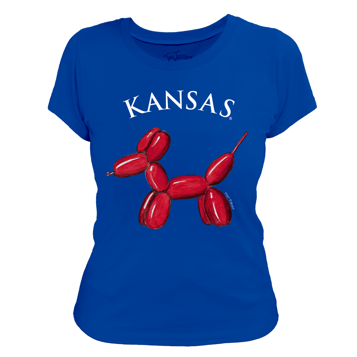 Kansas Jayhawks Balloon Dog Women's Tee Shirt