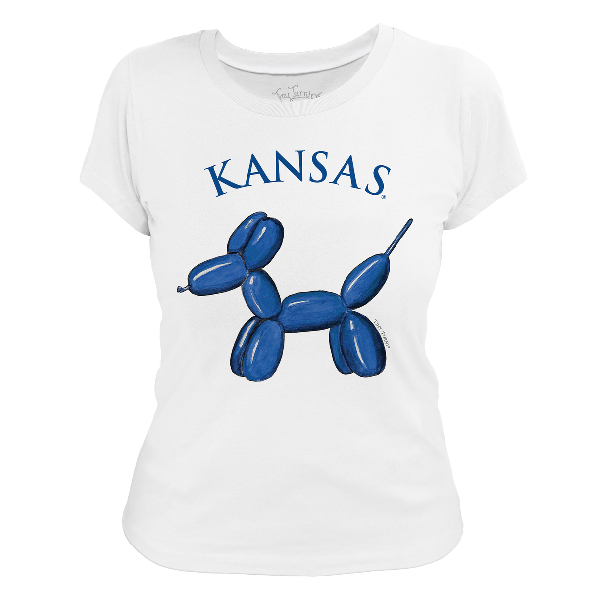Kansas Jayhawks Balloon Dog Women's Tee Shirt