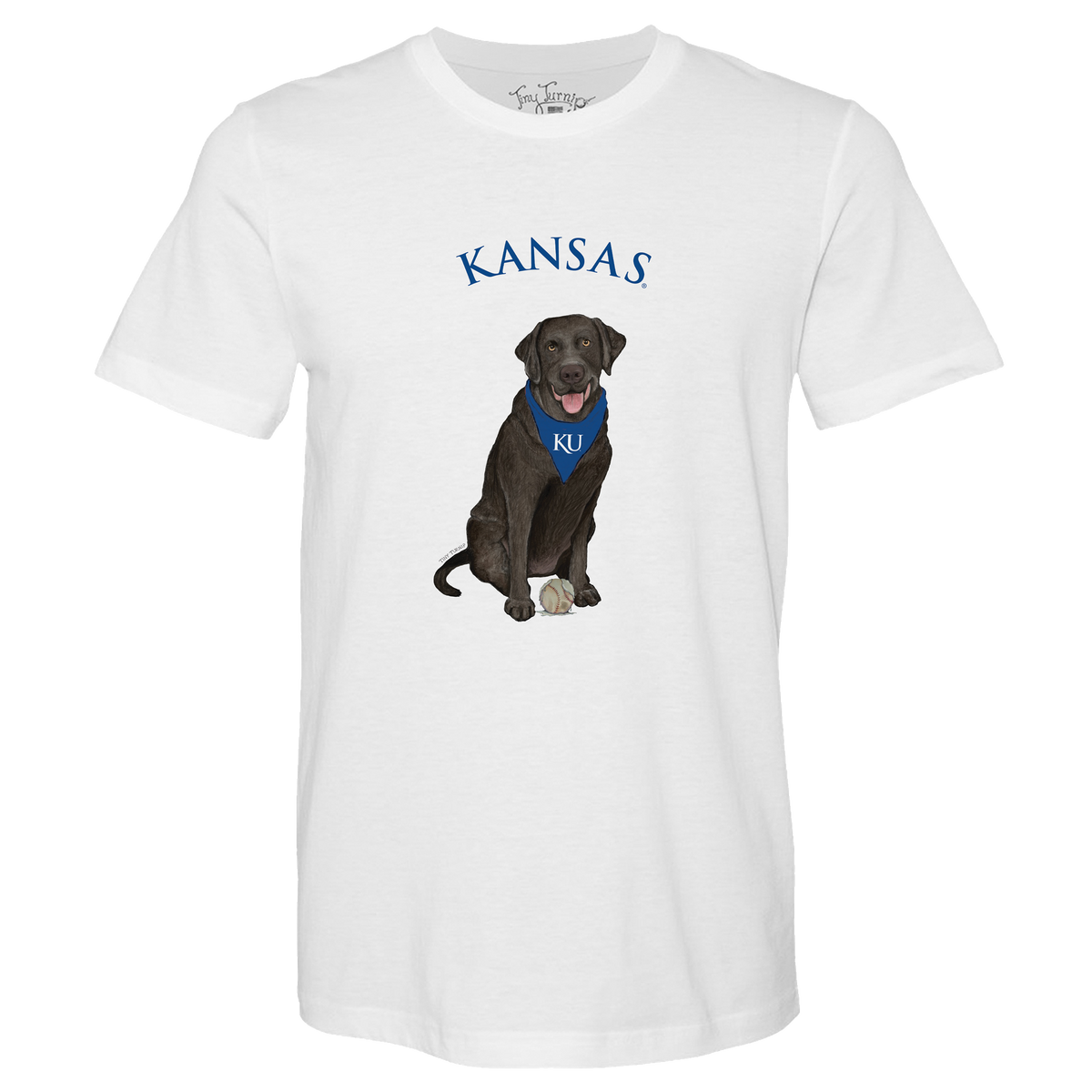 Kansas Jayhawks Black Labrador Retriever Unisex Tee Shirt