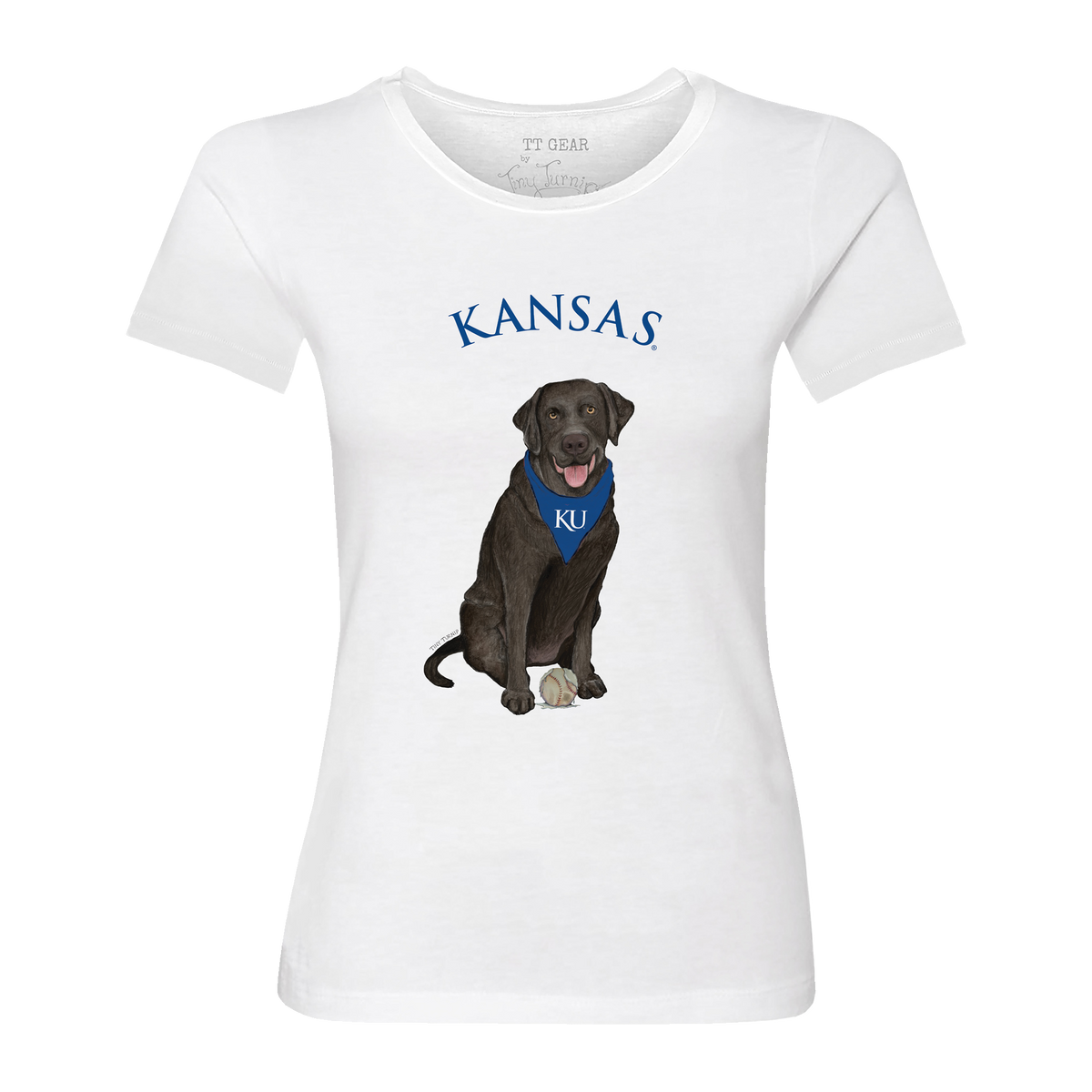 Kansas Jayhawks Black Labrador Retriever Women's Tee Shirt