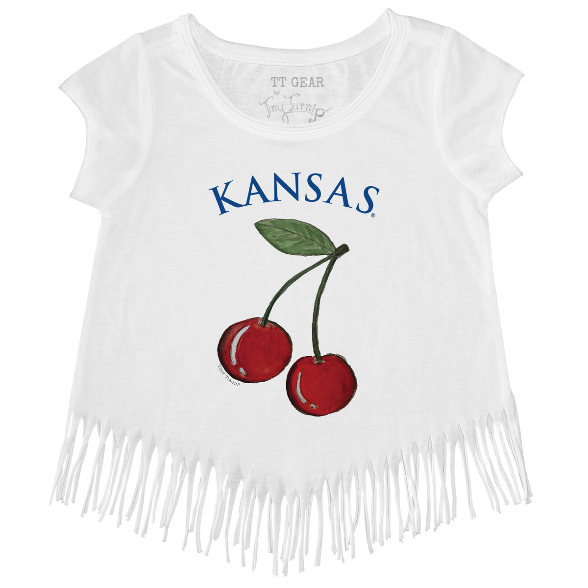 Kansas Jayhawks Cherry Fringe Tee