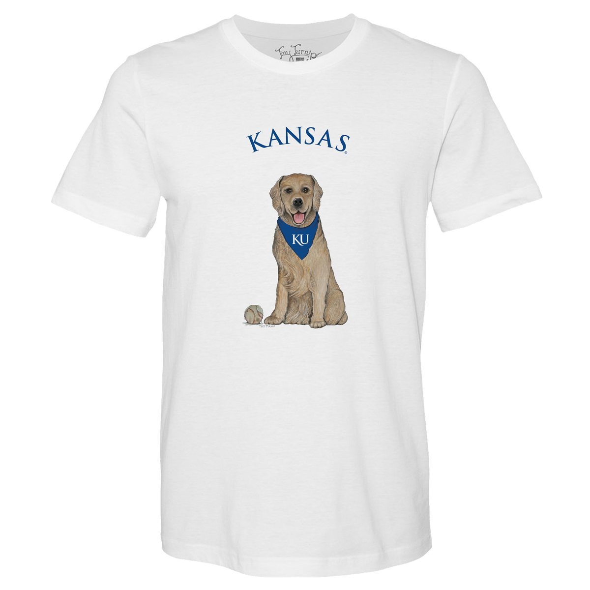 Kansas Jayhawks Golden Retriever Unisex Tee Shirt