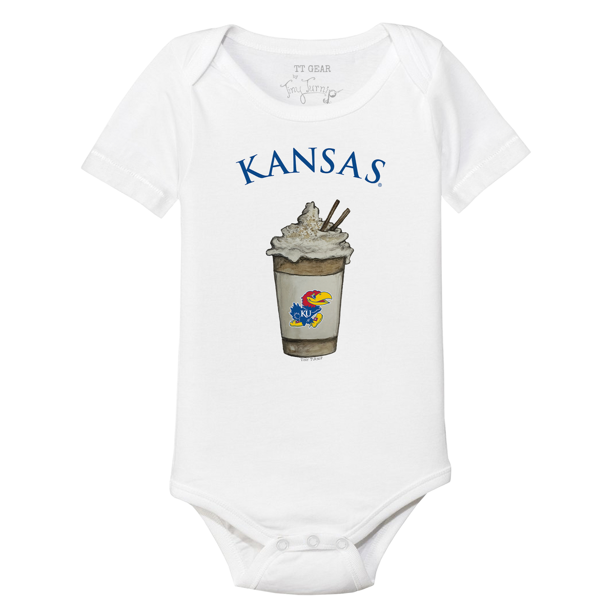 Kansas Jayhawks Latte Short Sleeve Snapper