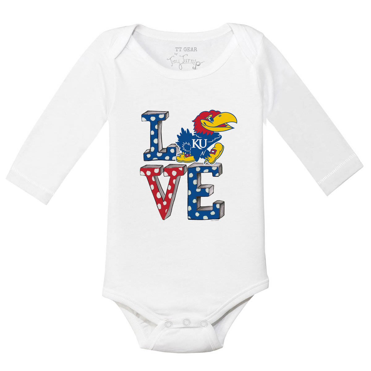 Kansas Jayhawks LOVE Long-Sleeve Snapper