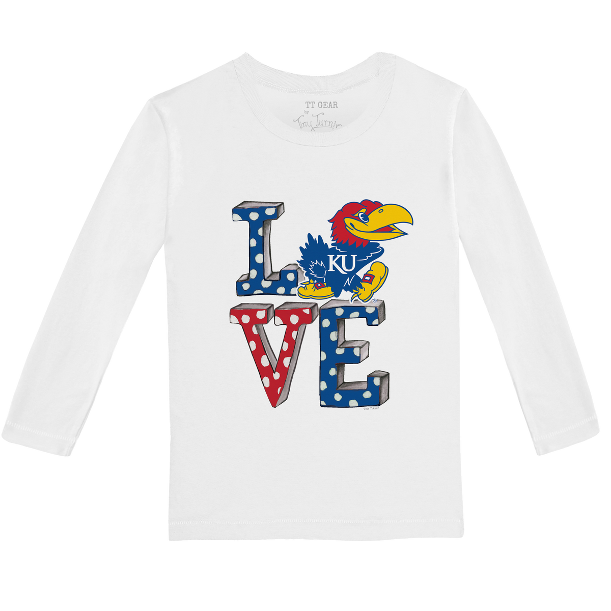 Kansas Jayhawks LOVE Long-Sleeve Tee Shirt