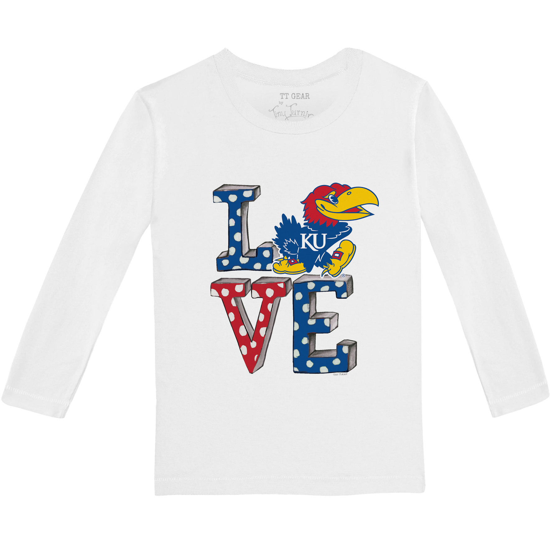 Kansas Jayhawks LOVE Long-Sleeve Tee Shirt