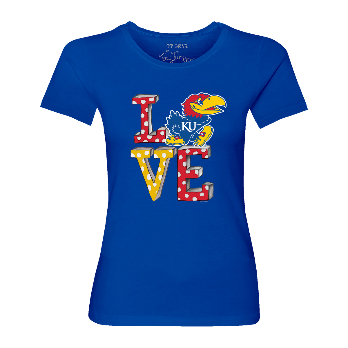Kansas Jayhawks LOVE Women's Tee Shirt