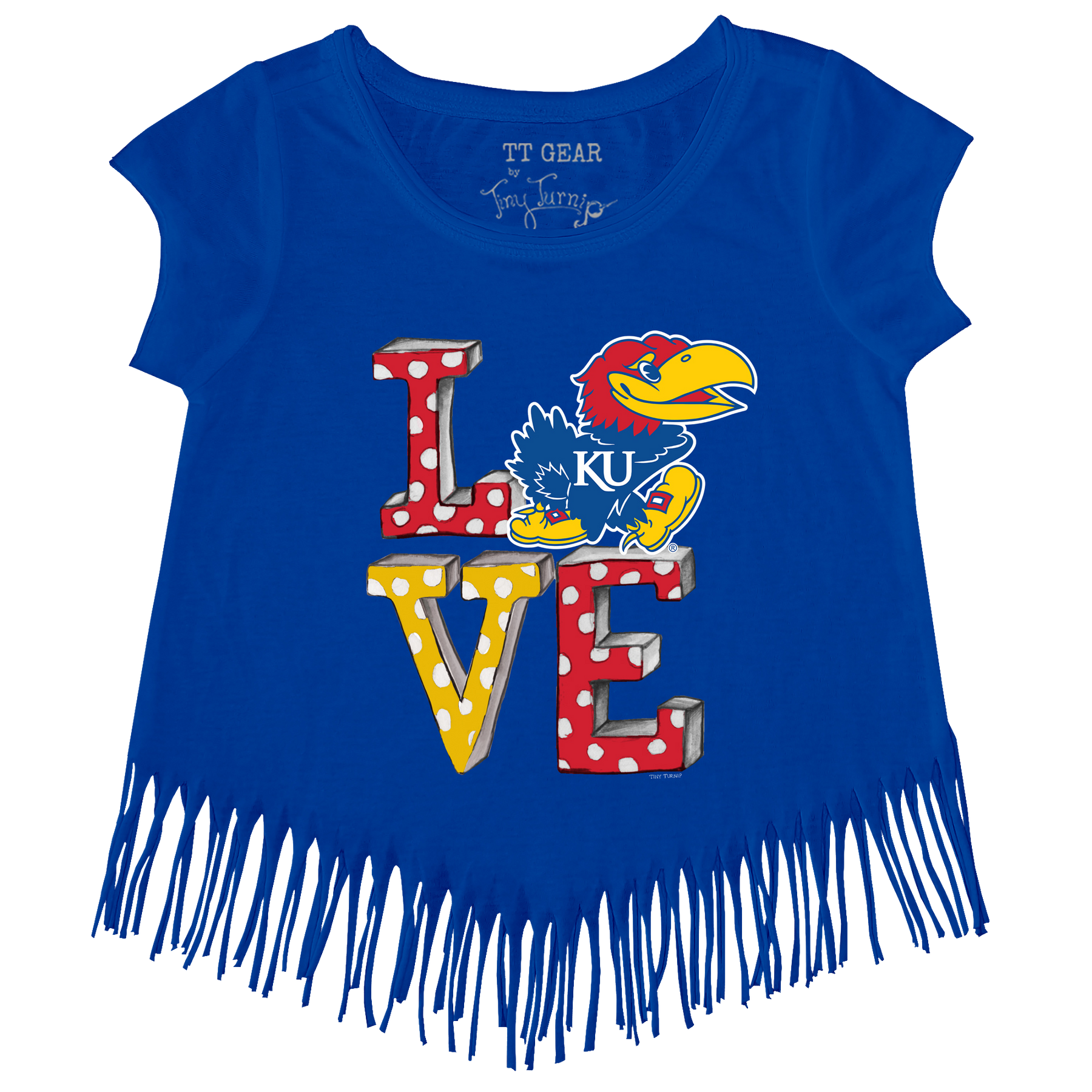 Kansas Jayhawks LOVE Fringe Tee