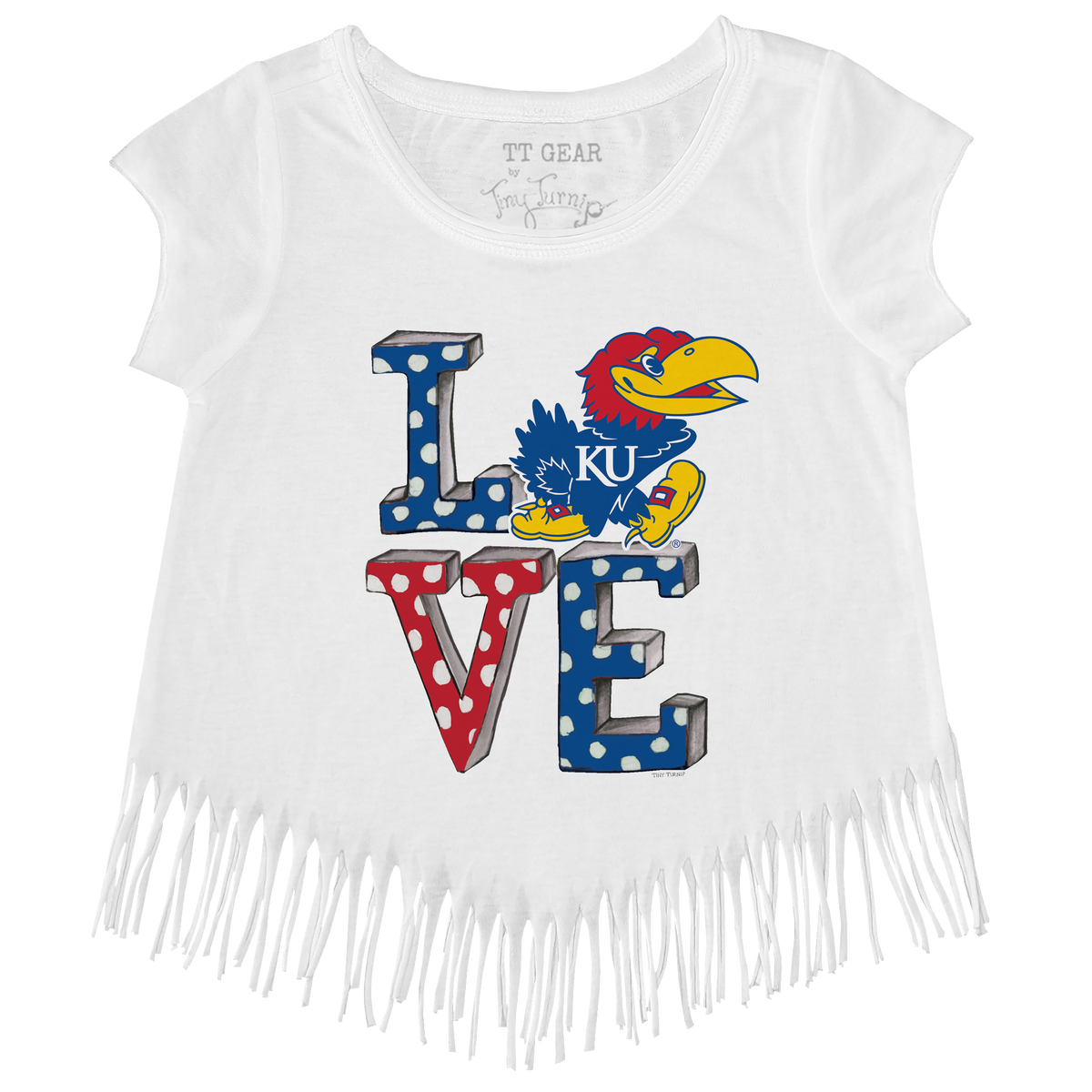 Kansas Jayhawks LOVE Fringe Tee