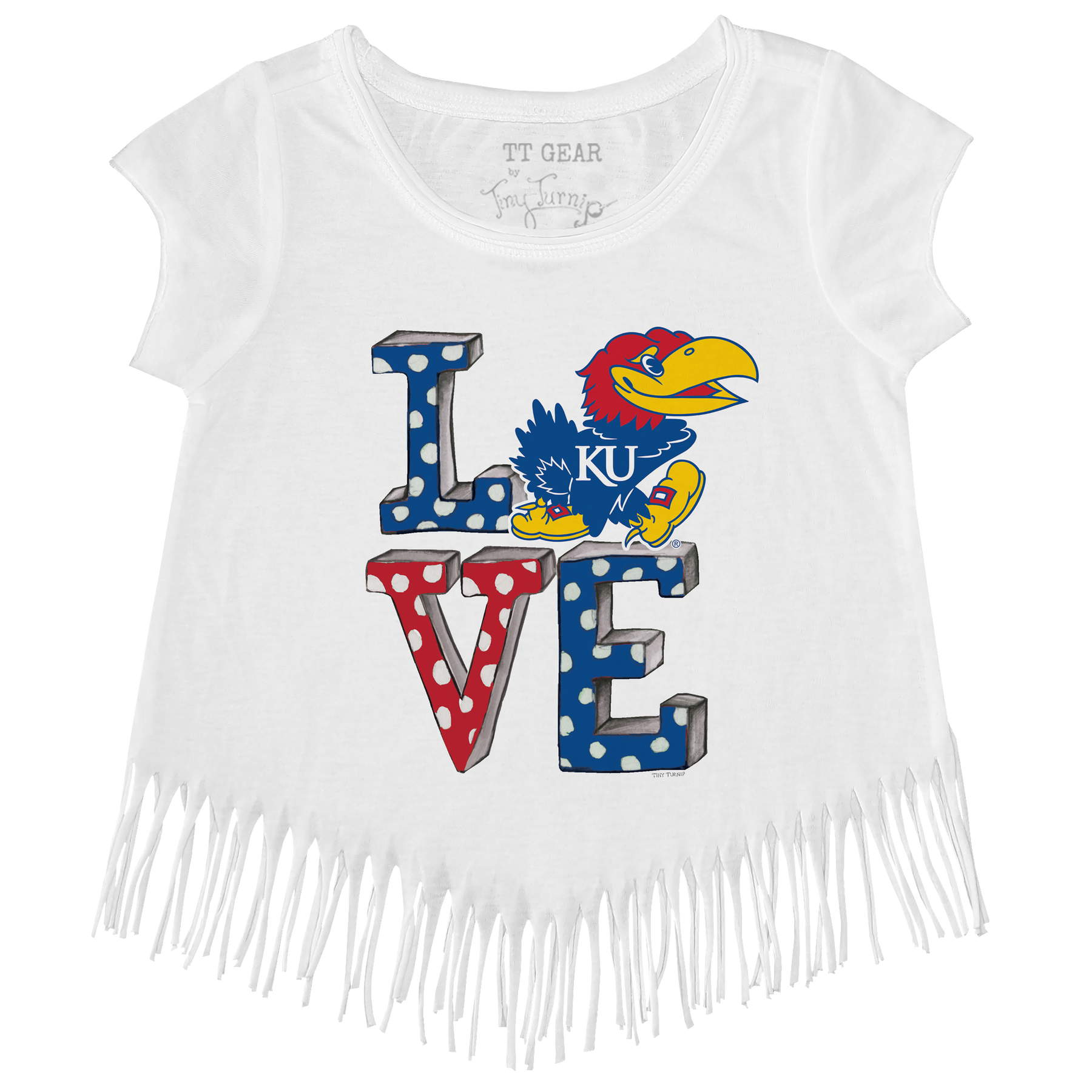 Kansas Jayhawks LOVE Fringe Tee
