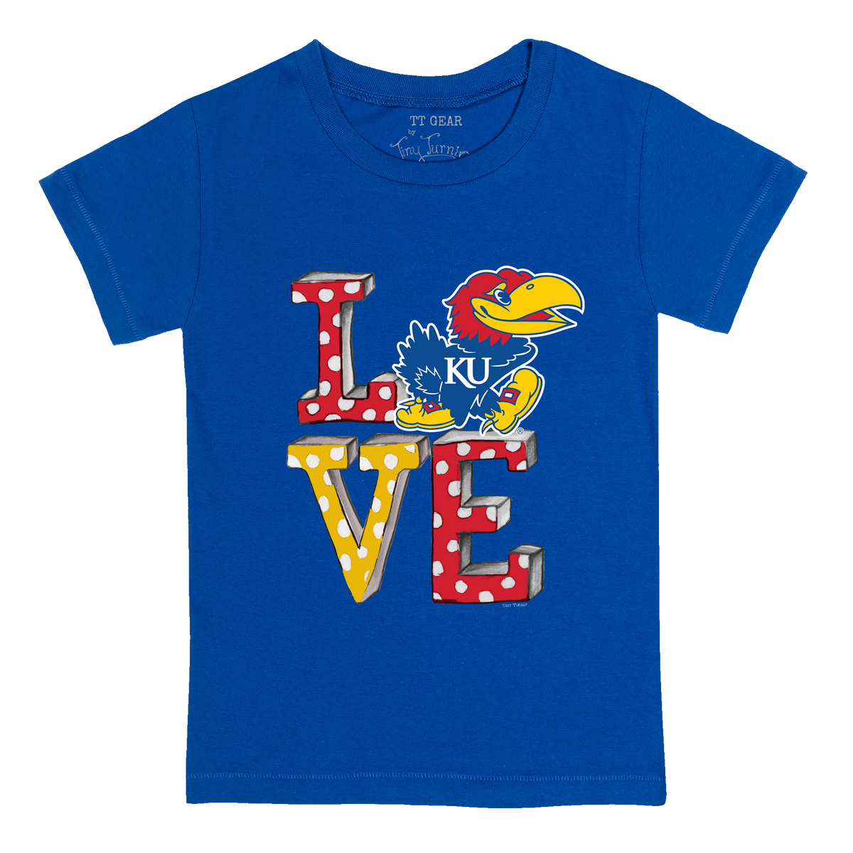 Kansas Jayhawks LOVE Kid's Tee Shirt